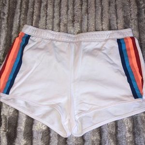 white lounge shorts
